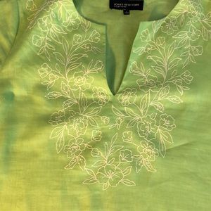 Lime green linen top